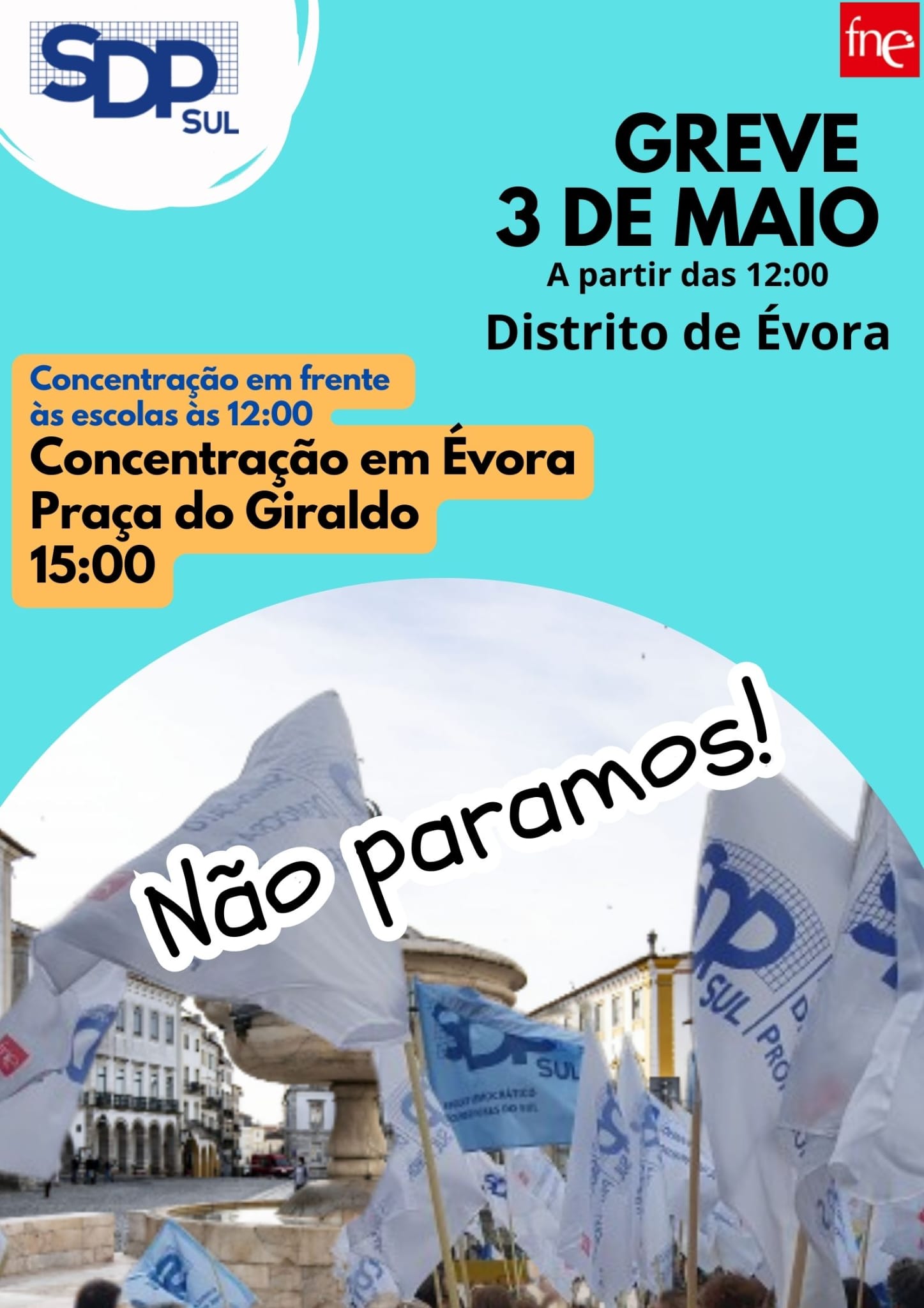 Greve de Professores e Educadores no distrito de Évora- 3 de maio