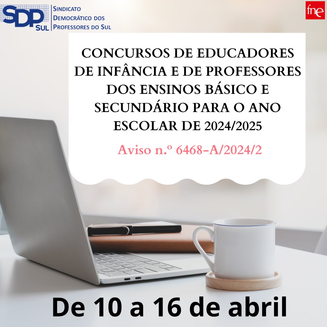 Concursos - de 10 a 16 de abril