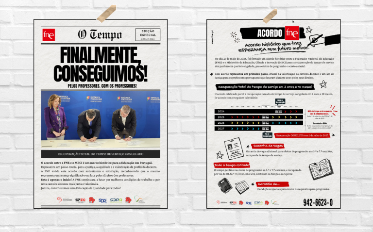 Esclarecimentos sobre o Acordo FNE e MECI de recuperação do tempo serviço