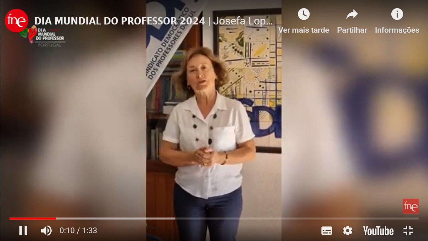 Mensagem da Presidente  do Sindicato Democrático dos Professores do Sul