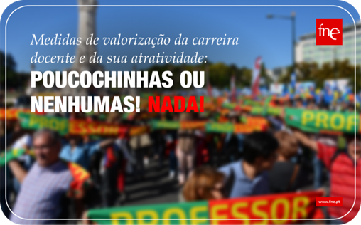 Medidas de valorização da carreira docente e da sua atratividade: POUCOCHINHAS OU NENHUMAS! NADA!